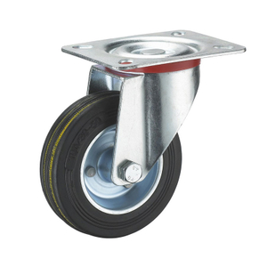Roda giratória de plástico industrial durável para carrinho