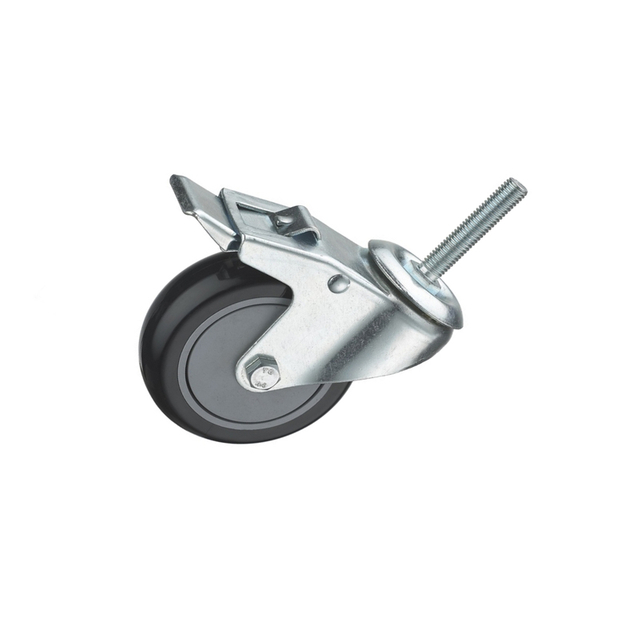 Hardware Furntiure de rodízio de ferro com haste de rosca para carrinho