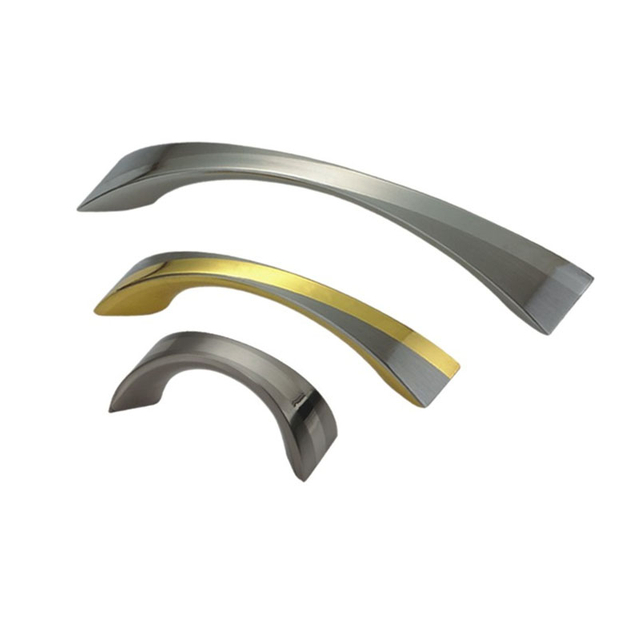 Alça de decoração em liga de zinco estilo europeu alça de metal de cor dupla alça pequena