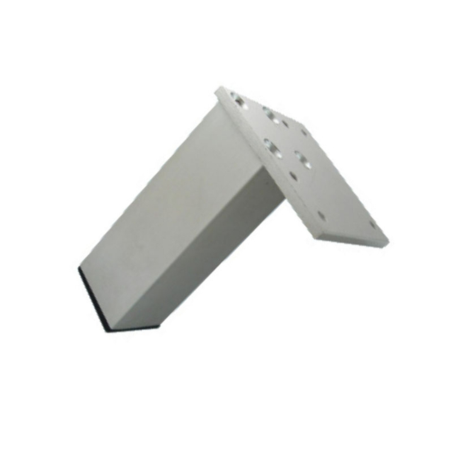 Perna quadrada do sofá de alumínio com acabamento prateado enevoado para sala de estar