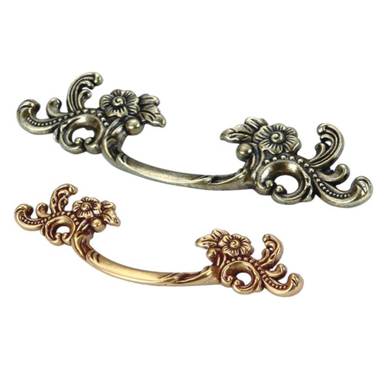 Fornecimento de fábrica em liga de zinco flor arco alça de armário alça de cômoda alça de guarda-roupa ferragens de móveis