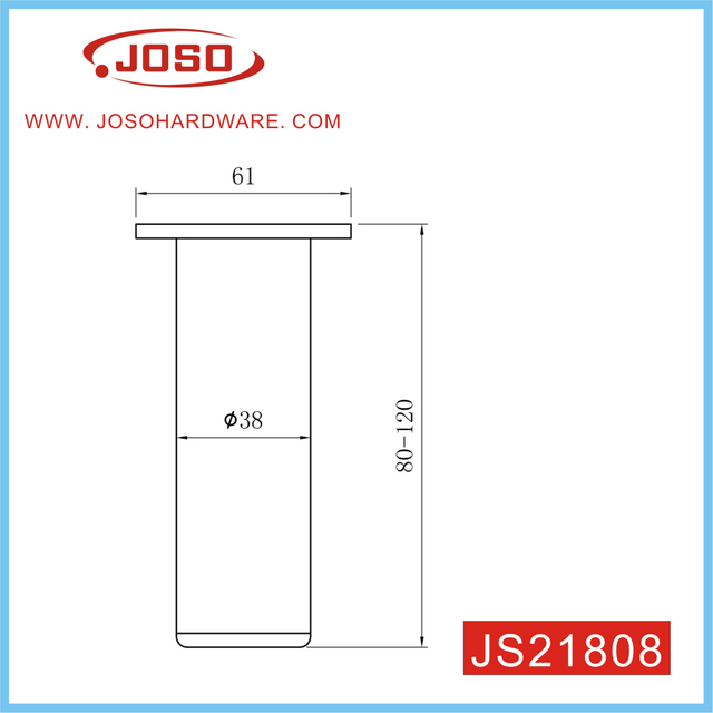 Perna de gabinete de metal original delicada para quarto
