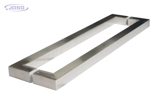 Maçaneta tubular de aço inoxidável para porta de vidro, porta de escritório, maçaneta temperada Cc570mm A2 grau SUS304, acabamento escovado