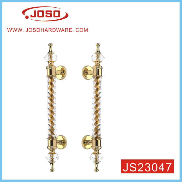 Maçaneta nobre de aparência cristalina para porta interna