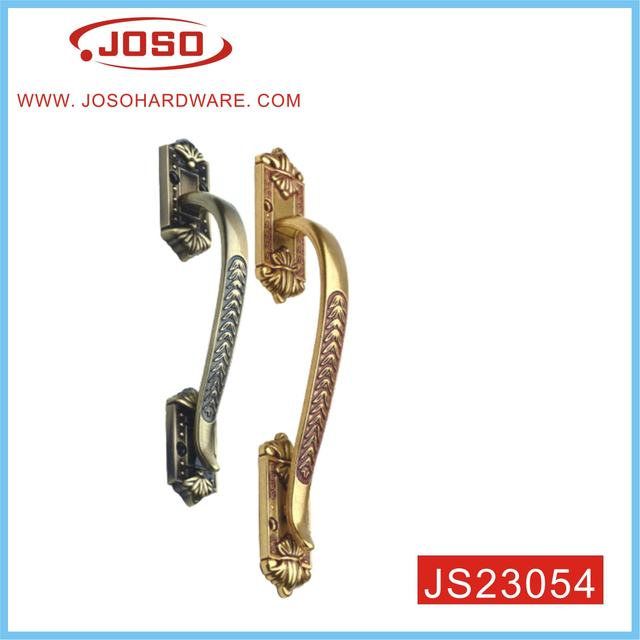 Maçaneta de porta em liga de zinco para uso doméstico/externo com textura elegante