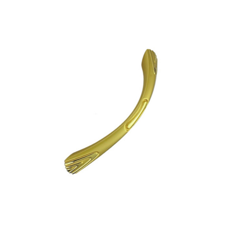 Puxador de cozinha em liga de zinco preto e dourado 64 mm