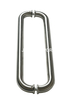 Maçaneta de porta de vidro tubular personalizada, maçaneta de metal de grau, maçaneta de porta de escritório