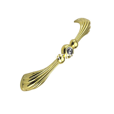 Fornecimento de fábrica 96mm puxador de gaveta dourado puxador de móveis puxador de armário puxador de guarda-roupa