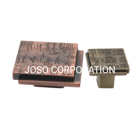 Gaveta de punho liga de zinco de cobre antigo quadrado clássico de 28mm 45mm