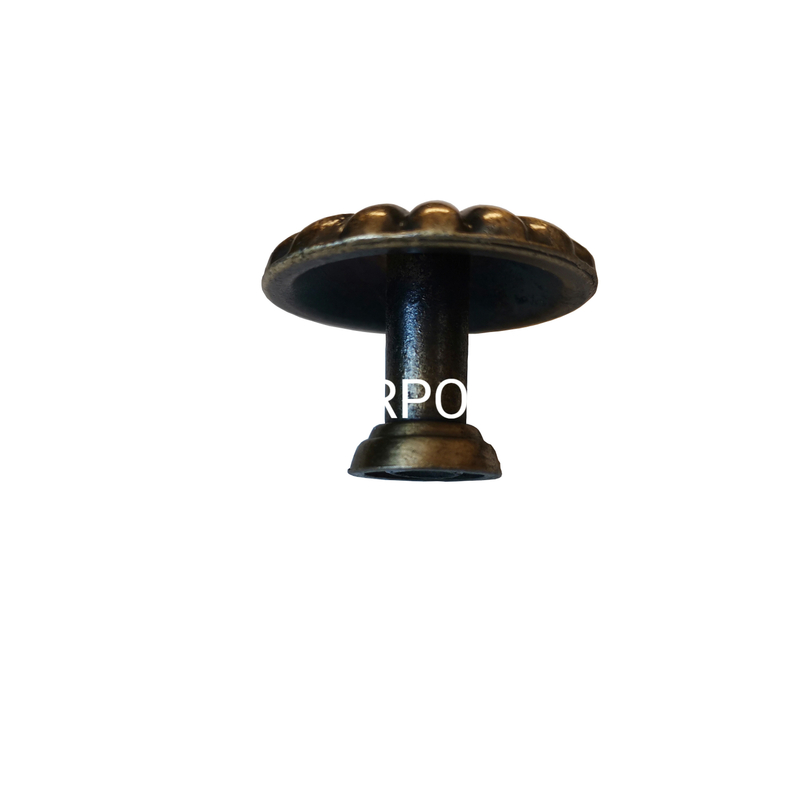 Puxador de liga de zinco de latão antigo de 27 mm para armário de gaveta e porta
