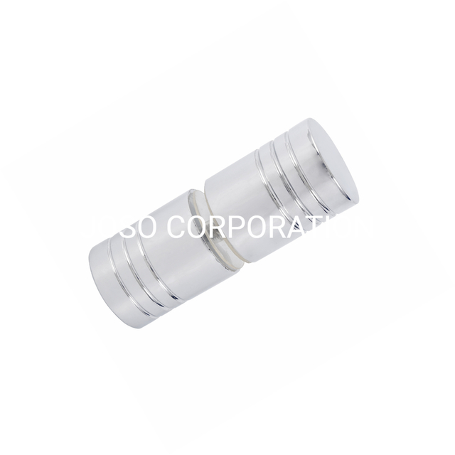 Maçaneta da porta de vidro cromada brilhante, maçaneta de aço inoxidável do banheiro 304