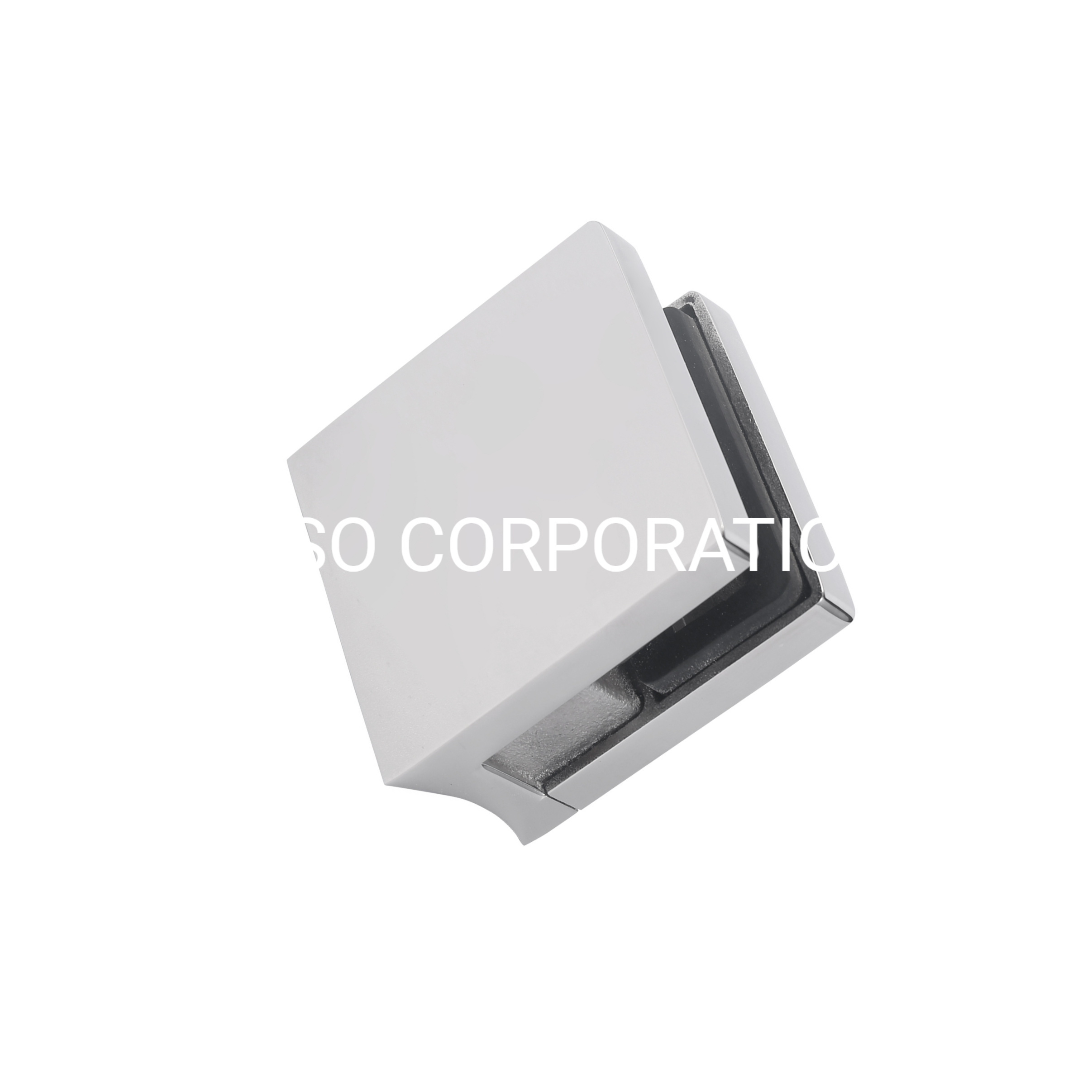 Braçadeira quadrada de latão de aço inoxidável para porta de vidro de 8-10 mm de acessórios de banheiro