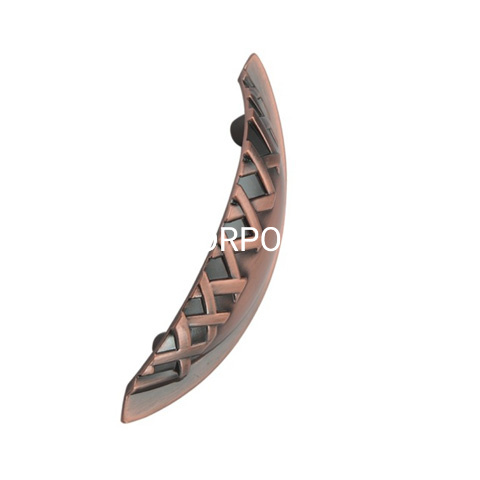 Punho pequeno do armário do punho da tração da mobília da forma de Shell de cobre antigo liga de zinco