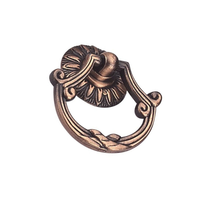 Fornecimento de fábrica antigo cobre liga de zinco 42mm anel alça de gaveta Hanlde