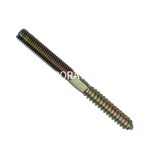 Parafuso de gancho de rosca dupla de metal de carbono M8 acessórios de conector de hardware para móveis
