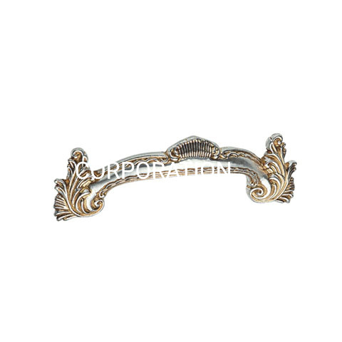 Tira delicado liga de zinco de 64mm e punho dourado da gaveta do armário do arco