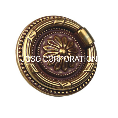 56mm antigo anel de bronze lidar com móveis lidar com ferragem liga de zinco punho