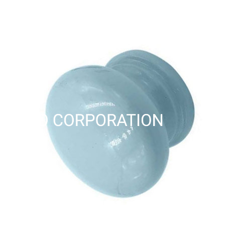 Popular cogumelo colorido de 32 mm em liga de zinco com alça azul de cerâmica para guarda-roupa