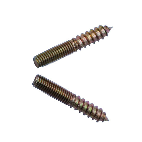 Parafuso passador de rosca dupla de aço Hardware para móveis Parafuso de madeira Parafuso para guarda-roupa