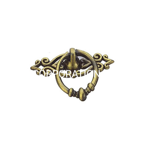 Liga de zinco 32mm Anel de bronze antigo Lidar com móveis Lidar com acessórios de porta