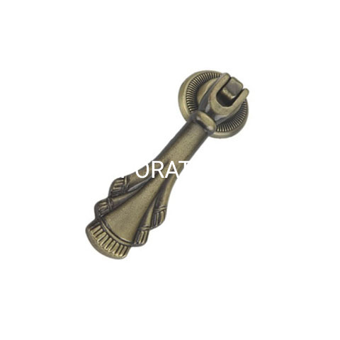 Punho de gaveta de bronze antigo de cobre antigo liga de zinco de 53mm