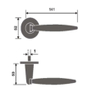 Alça de alavanca de porta de 141 mm de comprimento de moda por atacado Puxador de móveis