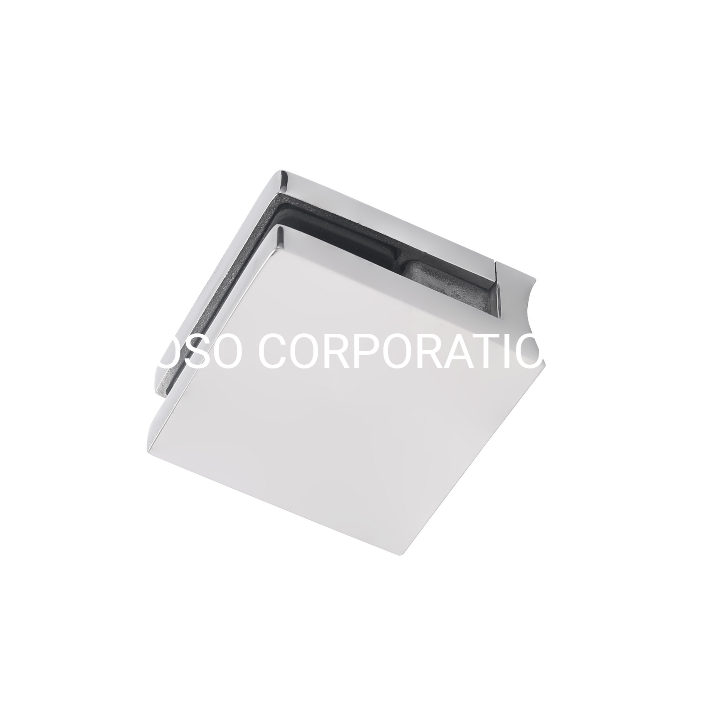 Braçadeira quadrada de latão de aço inoxidável para porta de vidro de 8-10 mm de acessórios de banheiro