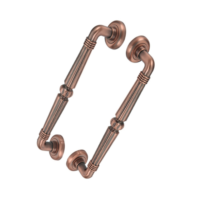 Punho clássico antigo liga de zinco do puxador da porta do cobre 300mm