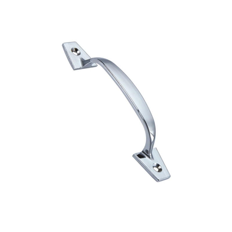 Alça de gabinete com alça cromada brilhante de 108 mm de moda de fábrica