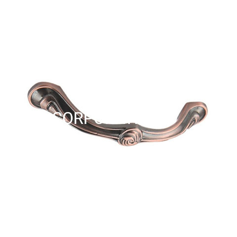 Fornecimento de fábrica 128mm cristal antigo bronze arco gabinete alça guarda-roupa
