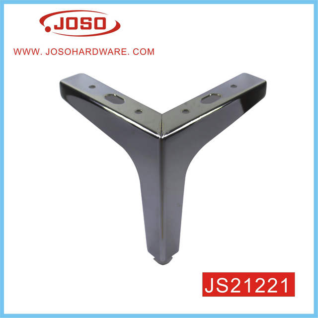 Perna de móveis de metal cromado brilhante para mesa