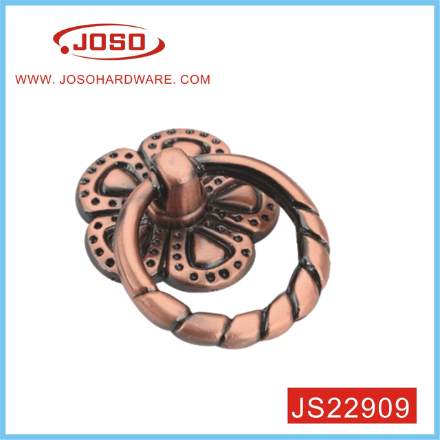 Puxador de padrão de flor estilo europeu retrô para gaveta