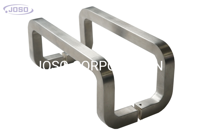 Maçaneta de porta de aço inoxidável com design simples e estilo fashion em forma de H para ferragens de móveis de porta de vidro