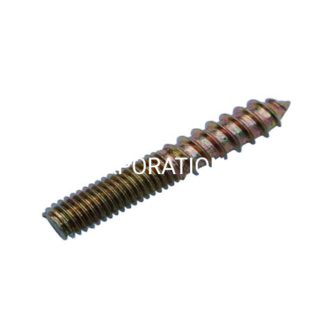 Parafuso passador de rosca dupla de aço Hardware para móveis Parafuso de madeira Parafuso para guarda-roupa