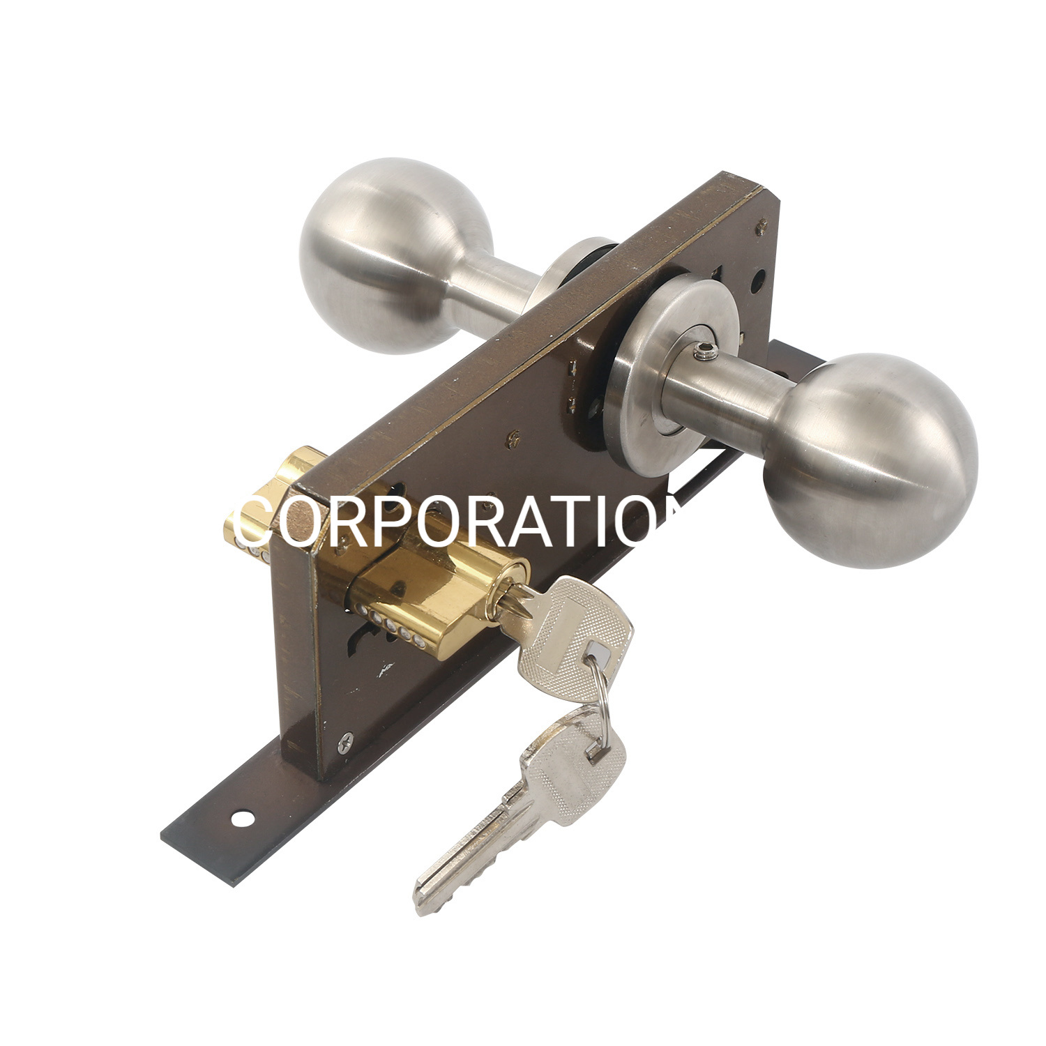 Fechadura de bola interior de metal popular com ferragem de porta de maçaneta de fechadura de móveis de painel