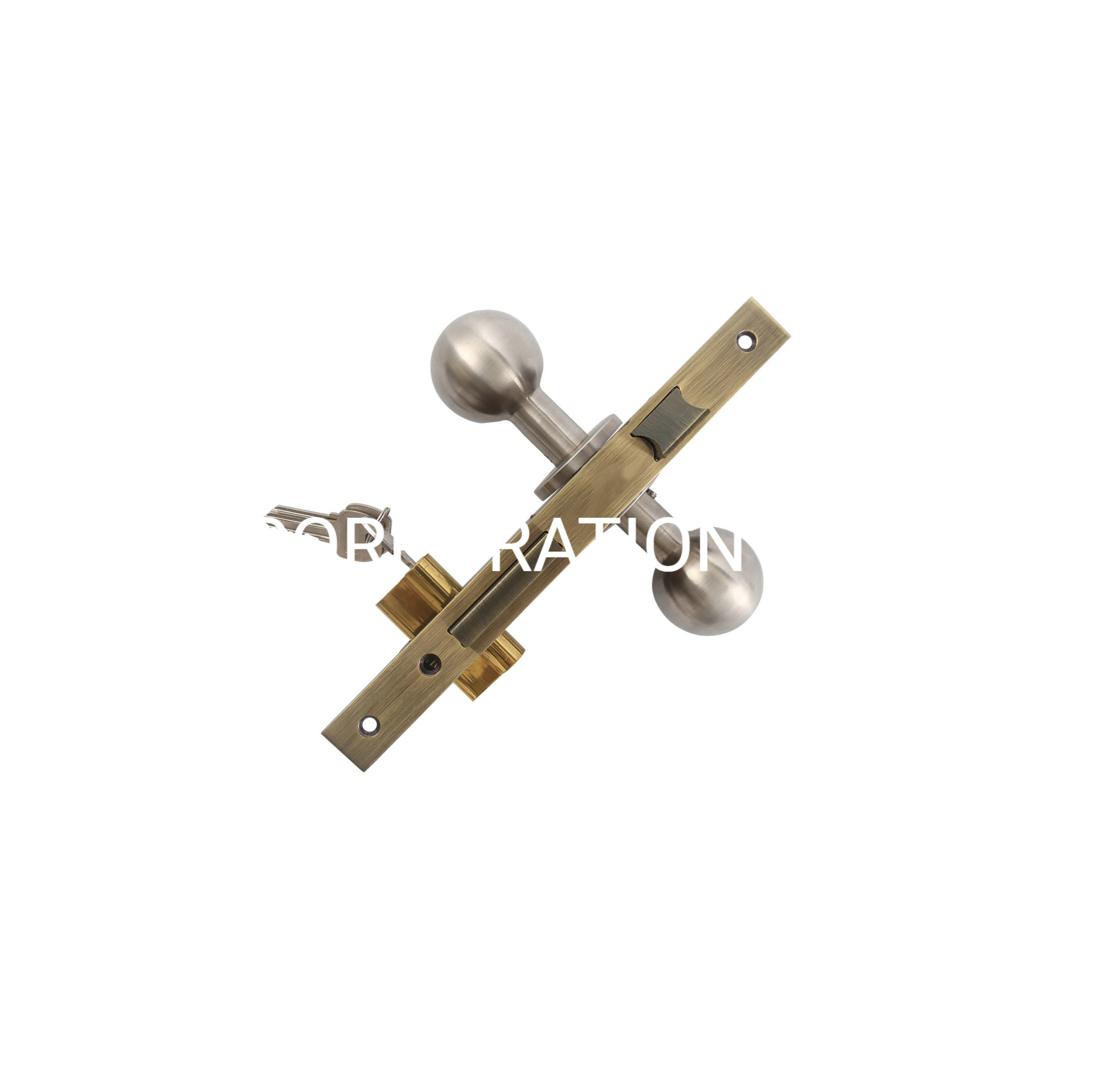 Fechadura de bola interior de metal popular com ferragem de porta de maçaneta de fechadura de móveis de painel