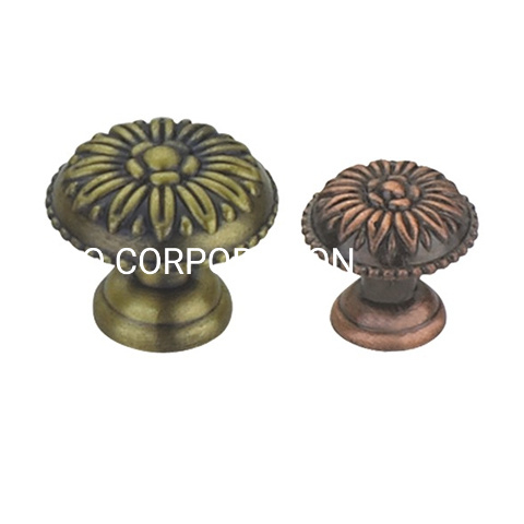 Liga de zinco clássica 20mm 25mm 30mm Punho do guarda-roupa Punho da gaveta do armário