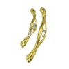 Fornecimento de fábrica 96mm liga de zinco ouro diamante gabinete alça cômoda gaveta