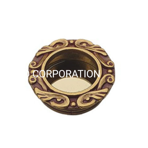 Punho de cobre antigo oval e redondo do estilo europeu de 26mm