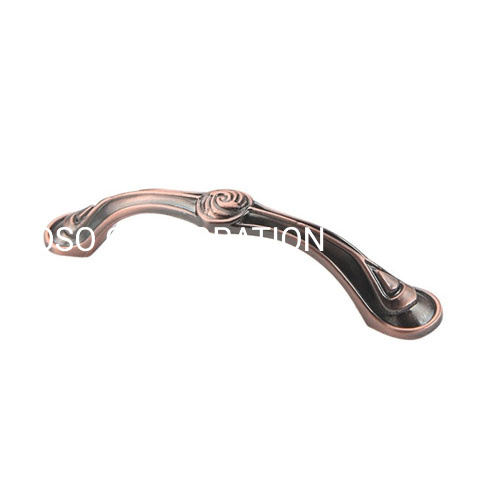 Fornecimento de fábrica 128mm cristal antigo bronze arco gabinete alça guarda-roupa