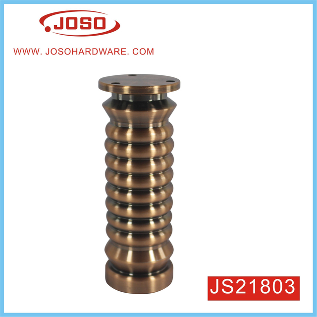 Perna de móveis de metal dourado mate para gabinete