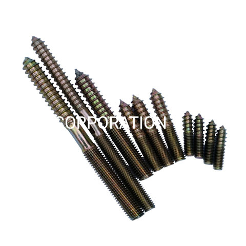 Parafuso de gancho de rosca dupla de metal de carbono M8 acessórios de conector de hardware para móveis