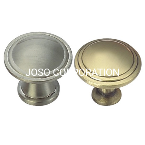 Fashoin liga de zinco 28 mm 30 mm escovado para móveis botão do armário botão da alça