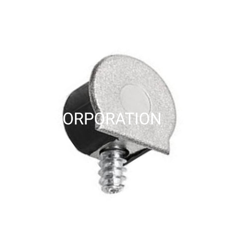 Fornecimento de fábrica em liga de zinco com suporte de prateleira de plástico com acessórios para móveis de parafuso