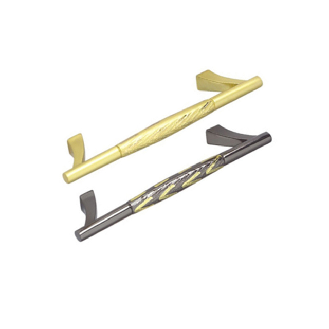 Decoração europeia 96mm 128mm Puxador de móveis preto Puxador de cozinha