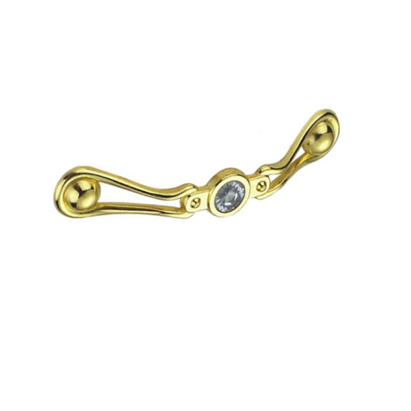 Alça de peito com alça de diamante dourada de liga de zinco de alta qualidade 64 mm 96 mm