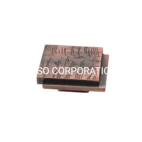 Gaveta de punho liga de zinco de cobre antigo quadrado clássico de 28mm 45mm