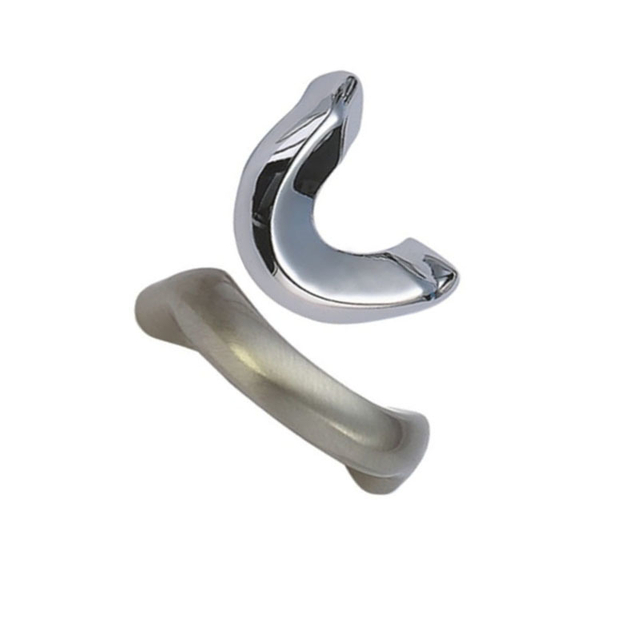 Punho brilhante liga de zinco da caixa do punho da mobília de Chrome 32mm