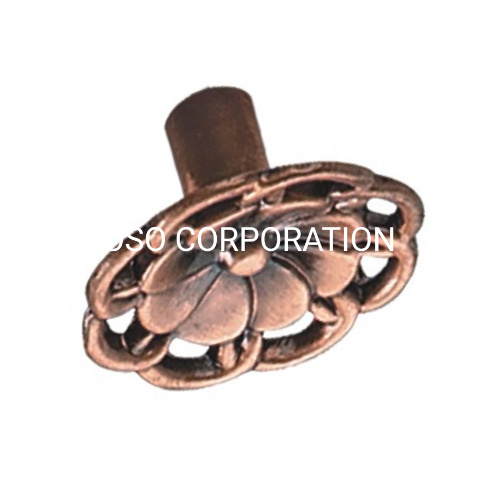 Moda liga de zinco estilo flor móveis lidar com botão do armário botão do guarda-roupa