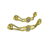 Venda superior liga de zinco 64mm 96mm dourado com alça de diamante de decoração
